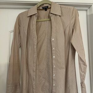 Express Gold and Cream Button Down Shirt